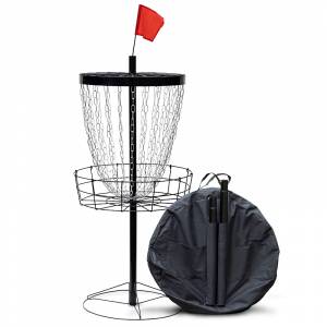 disc golf basket with carry bag