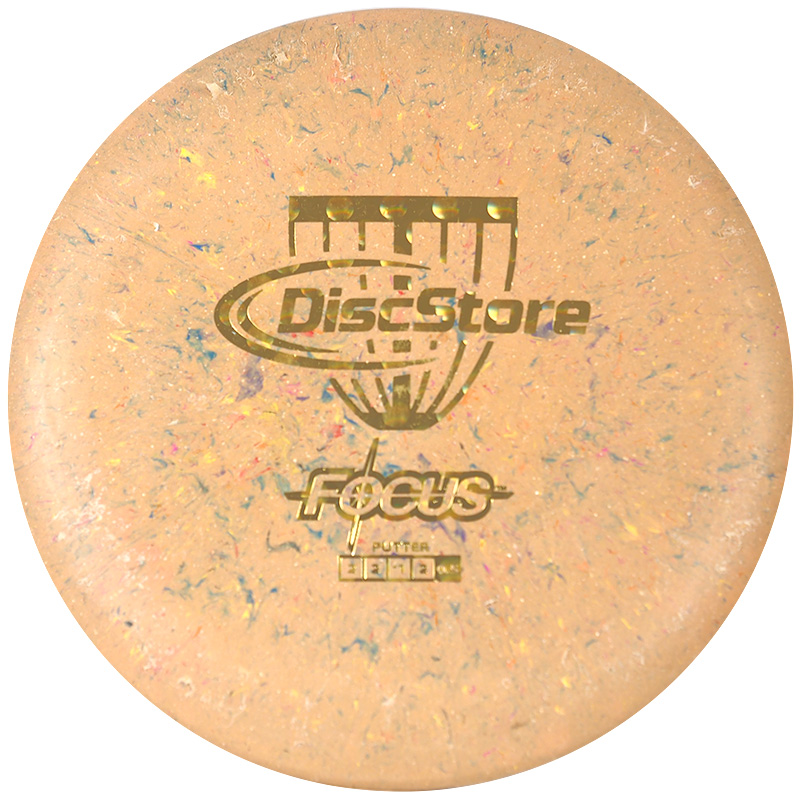 Discstore Focus mustard with gold stamp