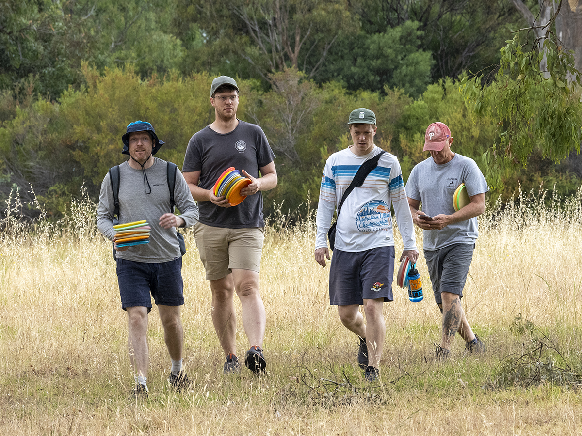Tim, Sam, Mike and John at Royal Park disc golf course